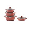 سرویس قابلمه گرانیتی لایف اسمایل مدل SPF 8 - LIFE SMILE SPF-8 COOKWARE SET