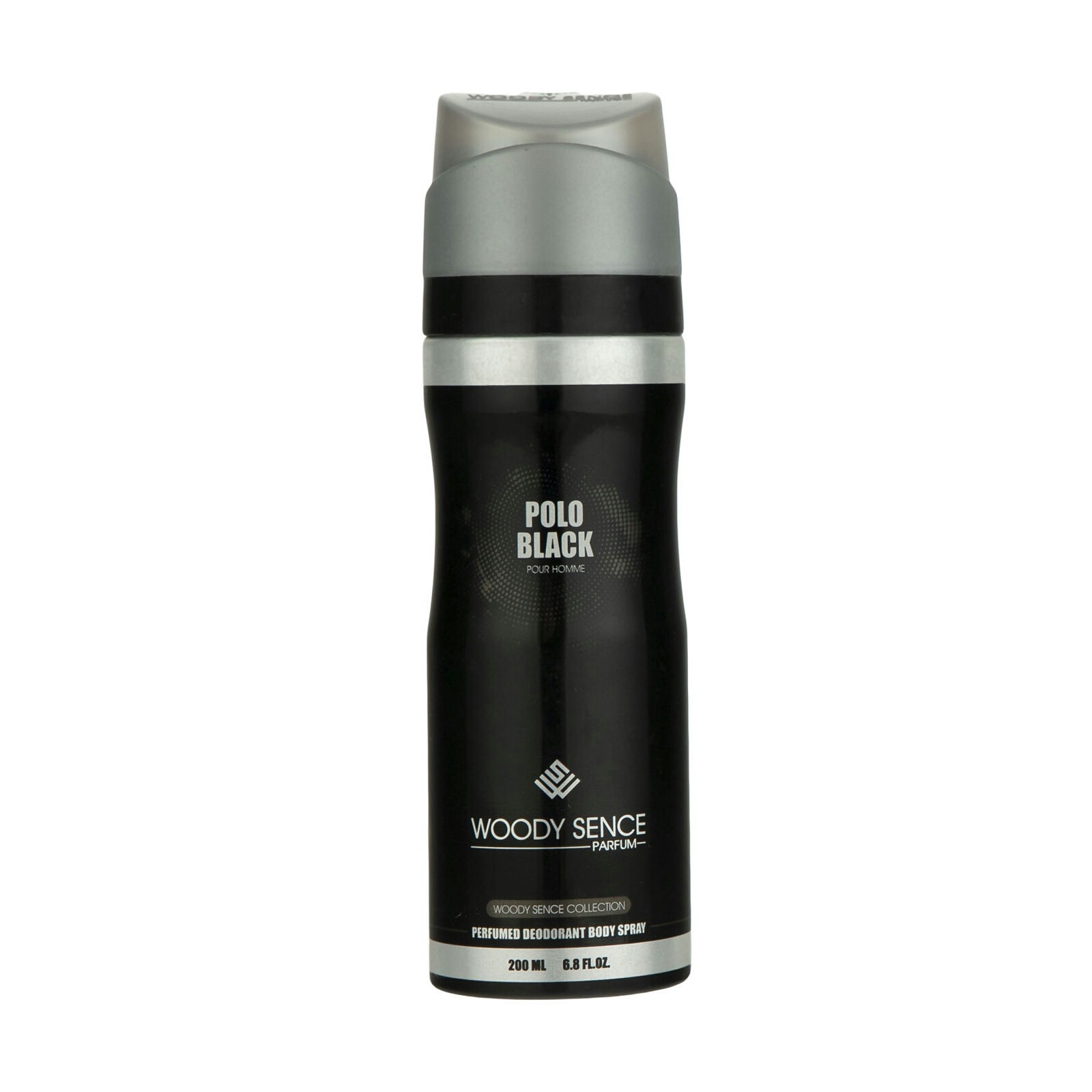 اسپری بدن مردانه وودی سنس مدل PoloBlack پولوبلک 200 میلی لیتر  - Woody Sence Polo Black Body Spray For Men