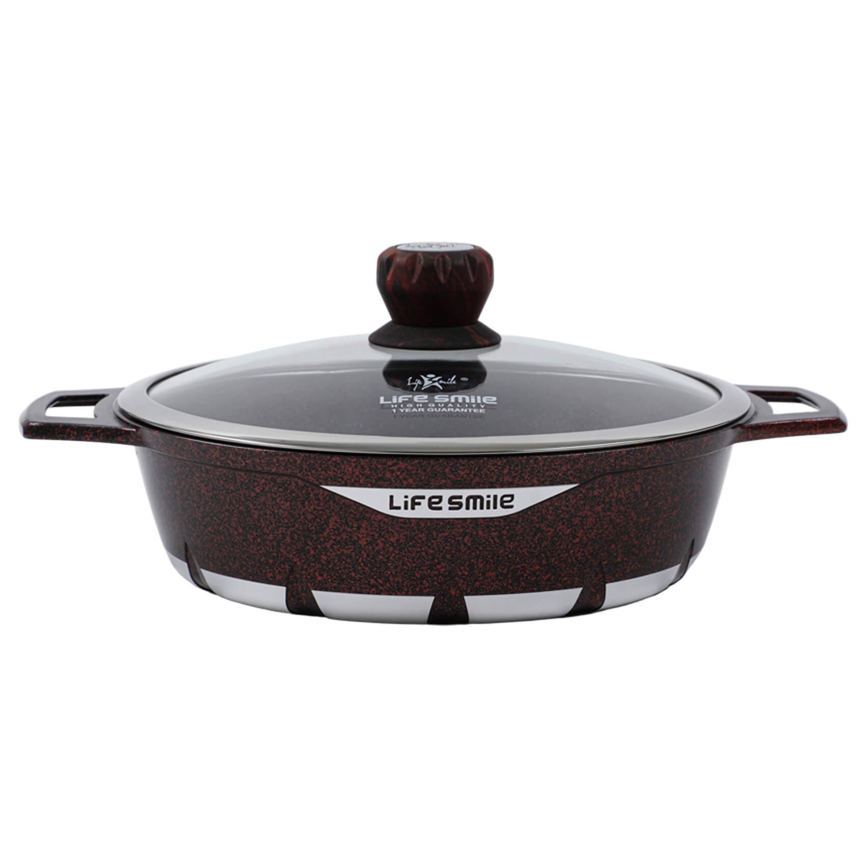 تابه گرانیتی لایف اسمایل مدل FLCMSHR24 - LIFE SMILE FLCMSHR24 Shallow Pot with Granite Coating