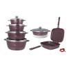 سرویس قابلمه گرانیتی لایف اسمایل مدل LIFEP7 شامل 12 پارچه - LIFE SMILE LIFE7-12 Cookware Set