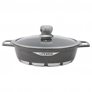 تابه گرانیتی لایف اسمایل مدل FLCMSHR28 - LIFE SMILE FLCMSHR24 Shallow Pot with Granite Coating