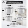 سرویس قابلمه استیل لایف اسمایل مدل Lifep12 شامل 10 پارچه - Lifesmile Steel Cookware Set Lifep12 10