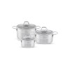 سرویس قابلمه استیل لایف اسمایل مدل Lifep12 6 2 شامل 6 پارچه - Lifesmile Steel Cookware Set Lifep12 6 2 