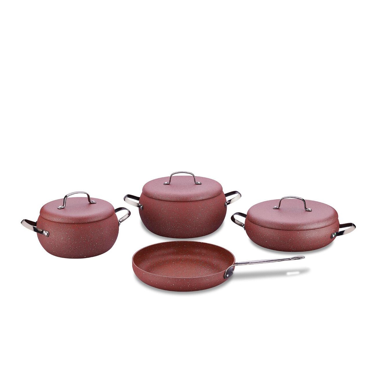 سرویس قابلمه گرانیتی کرکماز مدل چوملک Çömlek A2657 - KORKMAZ Çömlek A2657 7Pieces Cookware Set