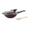 ماهیتابه لایف اسمایل مدل FLCMWOK32 - Life Smile 32cm Non-stick Granite Coated Wok