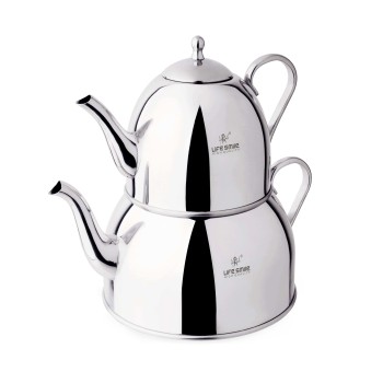 کتری و قوری لایف اسمایل مدل TK1 10 - LIFE SMILE TK1-10 KETTLE AND TEA POT