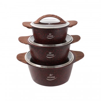 سرویس قابلمه گرانیتی لایف اسمایل مدل LIFEP5 6 2 شامل 6 پارچه